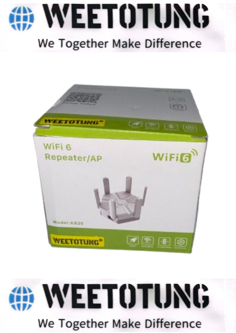 ويتوتونغ مكرر إشارة واي فاي 6 ثنائي النطاق WEETOTUNG AX20 مع وضع نقطة الوصول - Image 2